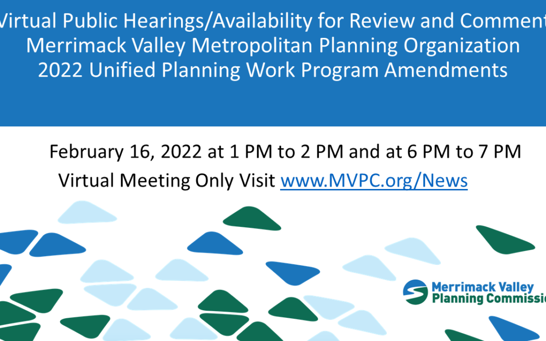 Public Hearing for Draft Amendment to FY2022 UPWP
