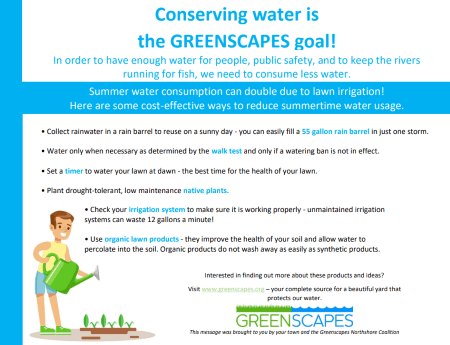 Water Conservation Tips: Greenscapes Northshore Coalition