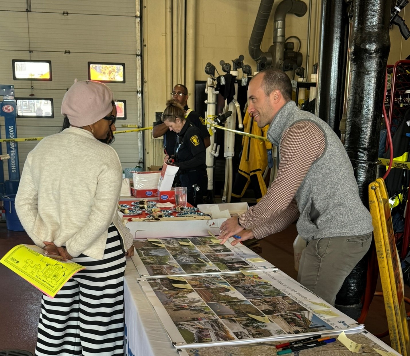 MVPC Staff conducting Favorite Places Workshop at event in Lawrence.