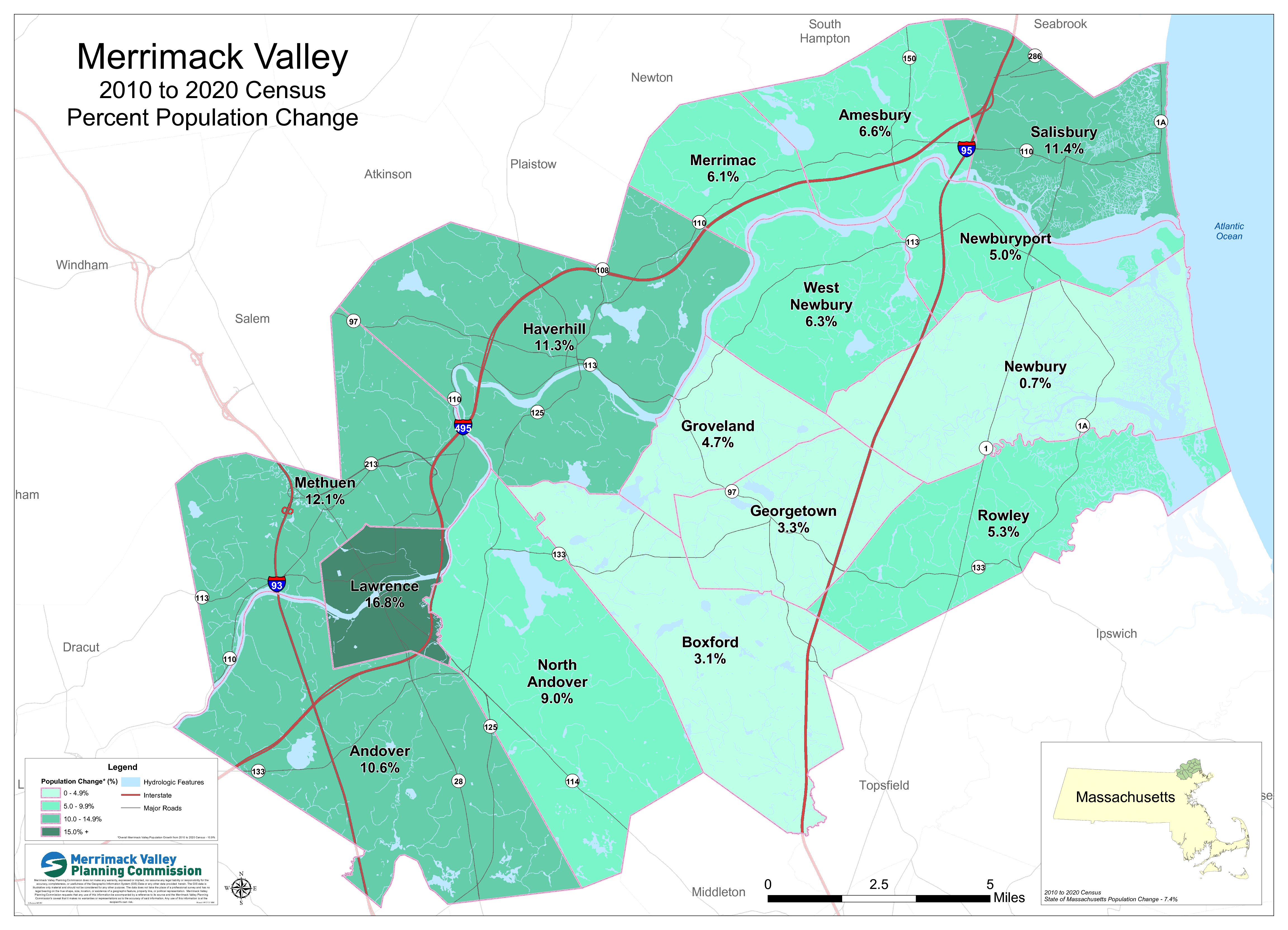 First Round of Merrimack Valley's 2020 Census Data Released MVPC